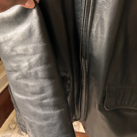 J. Crew black leather jacket large - Picture 12 of 12